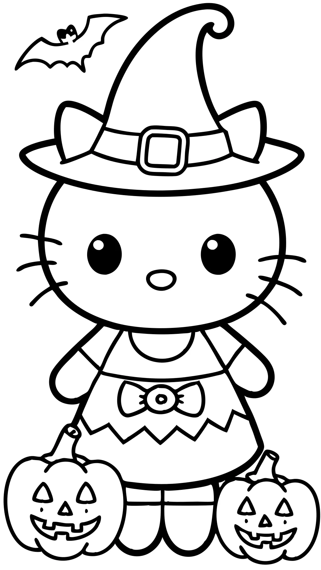 coloriages bonjour kitty halloween